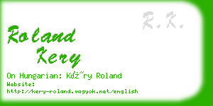 roland kery business card